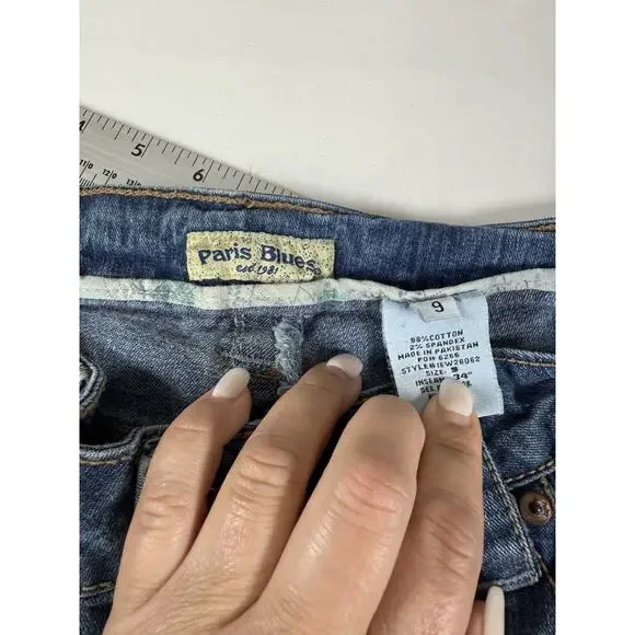 Vintage Y2K Paris Blues Jeans Women's Size 9 Bootcut Blue Denim Stretch - Picture 5 of 7
